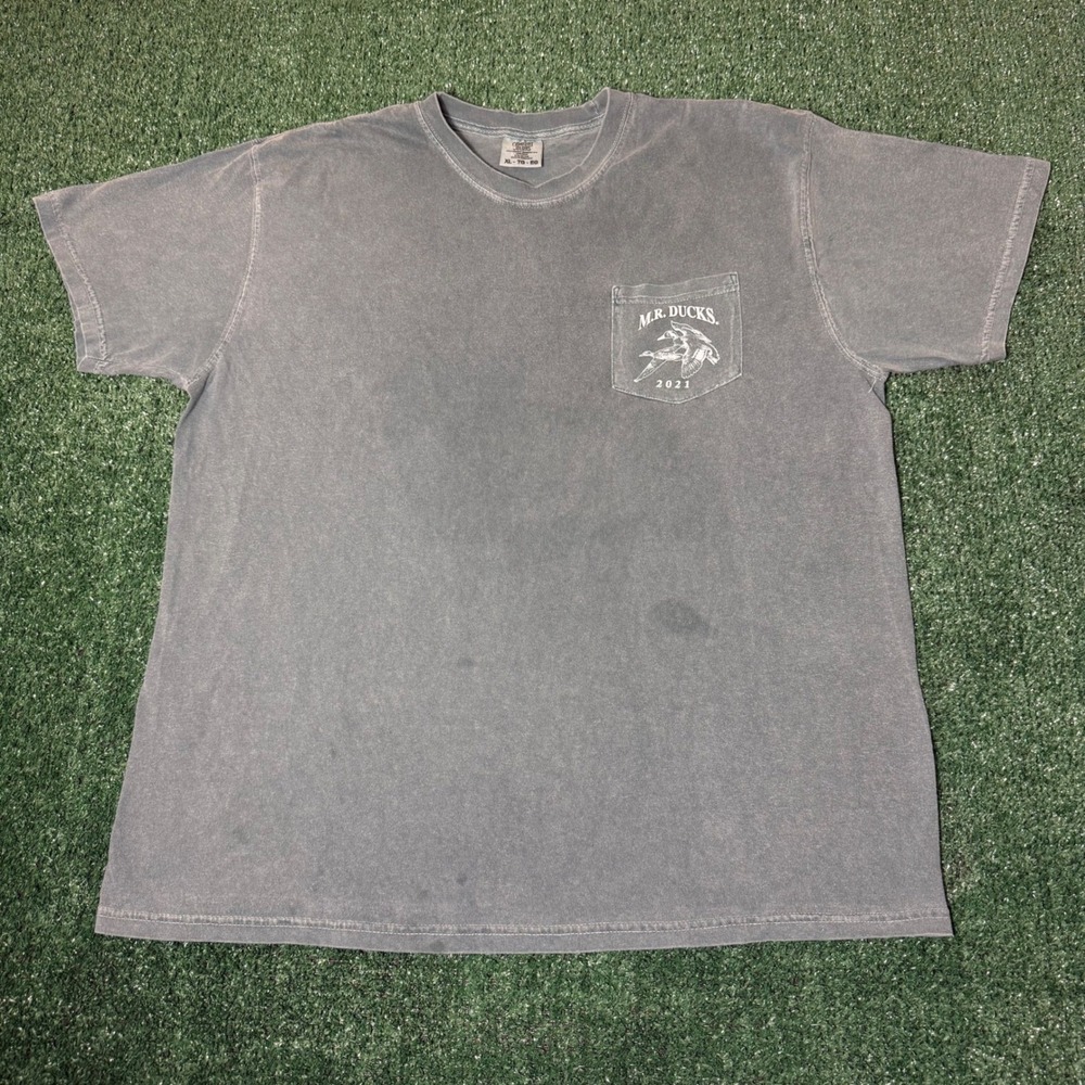 Comfort Colors MR Ducks Ocean City Maryland T-Shirt Gray XL 2021 Pocket Tee